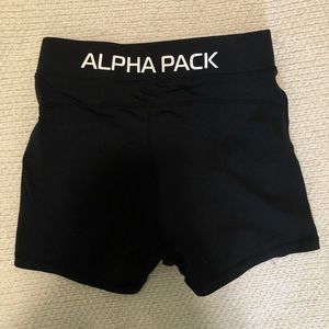 Black High Waisted Workout Shorts
